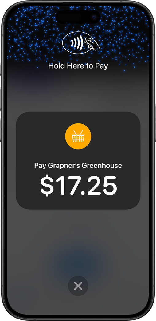 A single iPhone showing the Tap to Pay payment screen — no extra hardware needed.